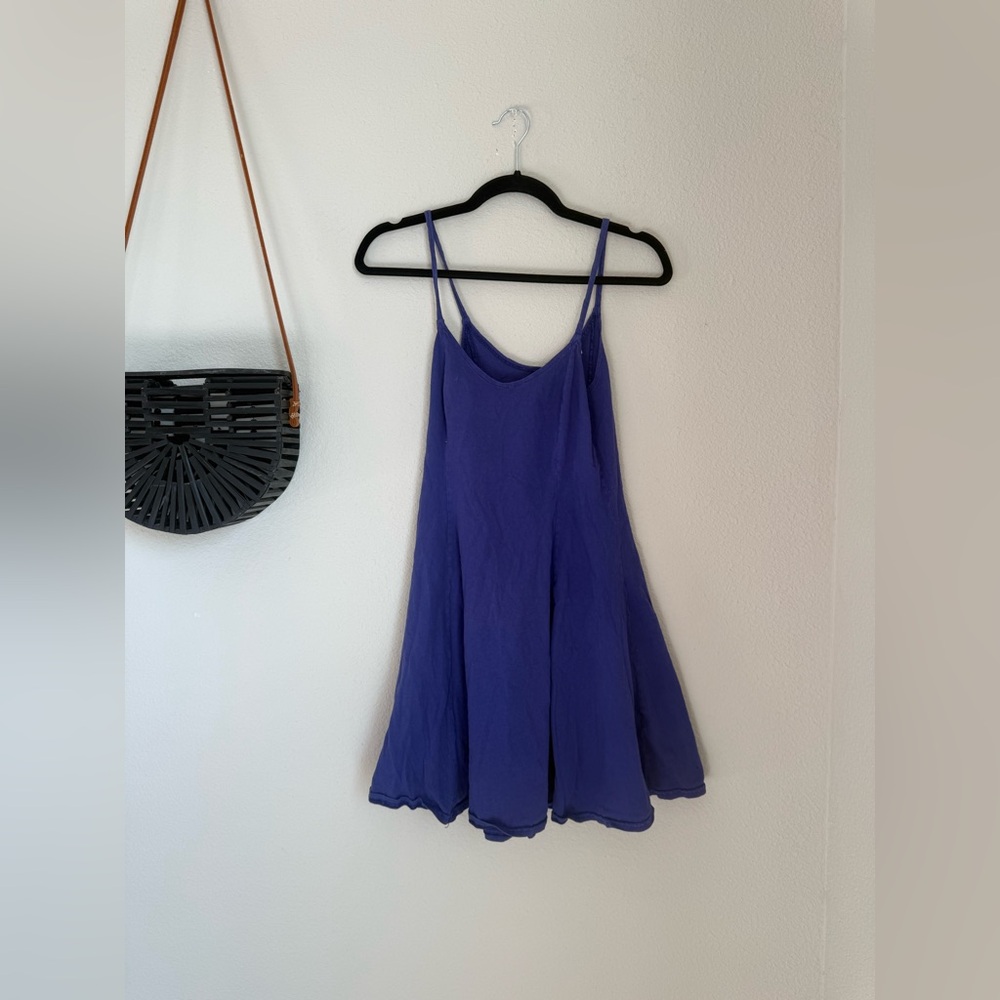 Spoiled Girl Purple A Line Babydoll Spaghetti Strap Dress, Size Small